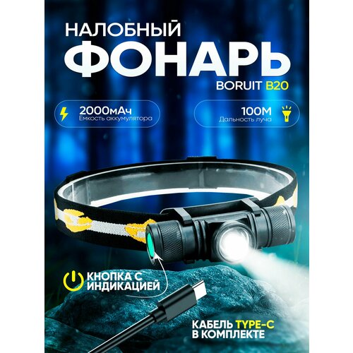 Светодиодный налобный фонарь BORUiT B20