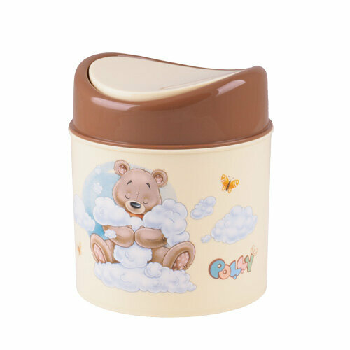 Контейнер для мусора 1,0Л настольный POLLY 115*115*140 ПБ
