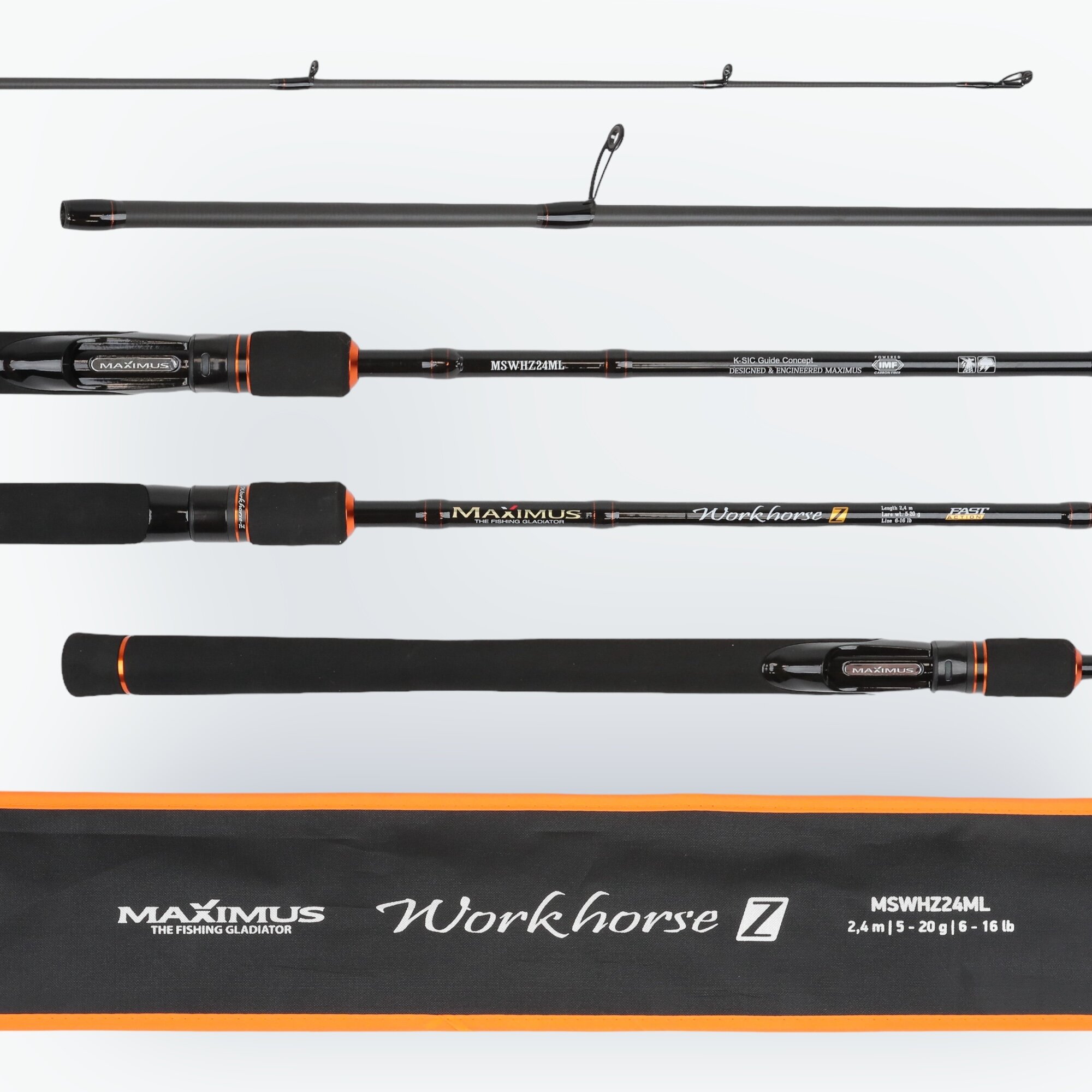 Удилище спиннинговое Maximus WORKHORSE-Z 24ML - Длина 2,4м - Тест 5-20 гр