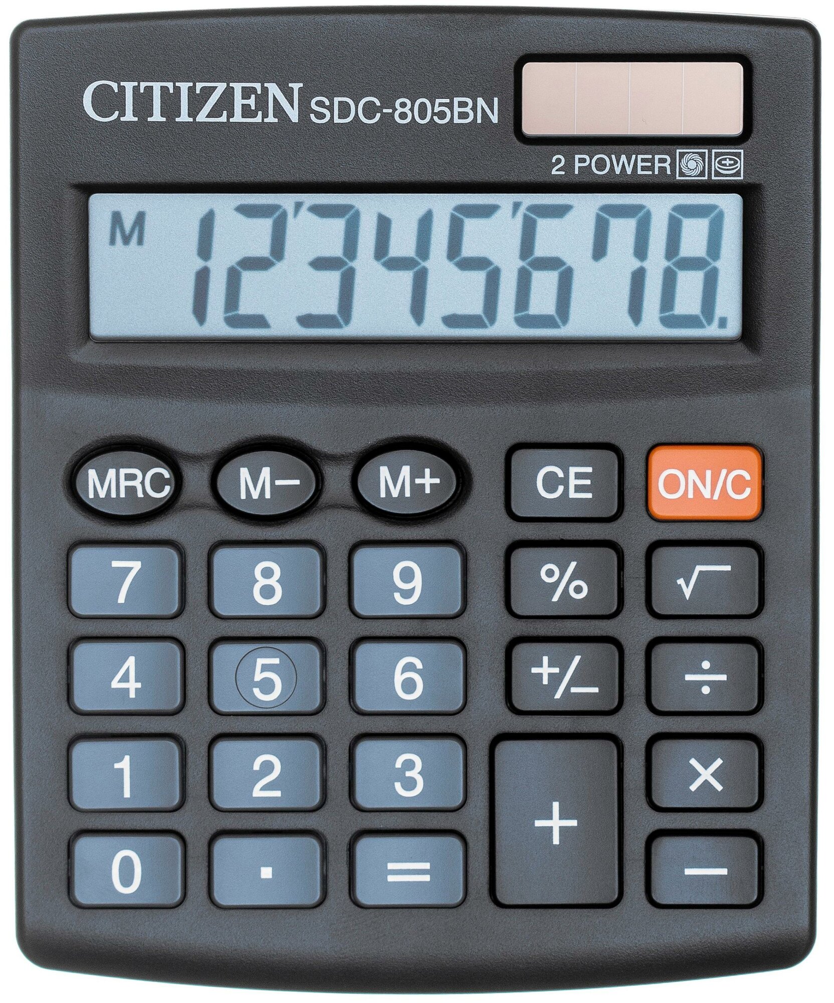 Калькулятор настольный компактный CITIZEN бухг. SDC805BN/NR 8 разрядов DP