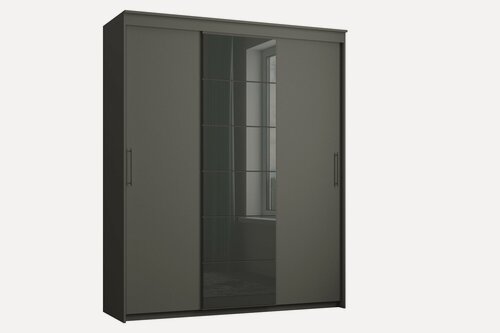 Изображение товара Шкаф-купе "Арманд 3" 160-60-240 Графит и оракал темно-серый 073М платье-белье
