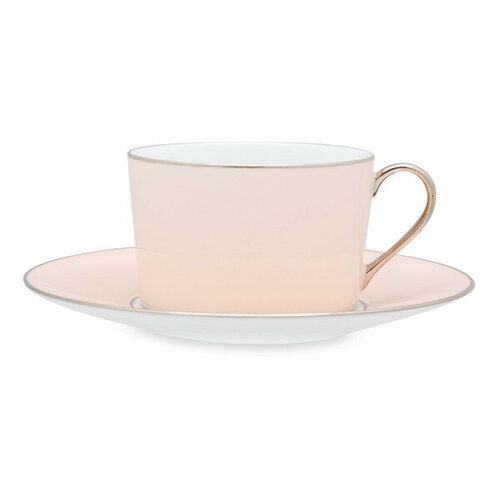 Чашка чайная с блюдцем Legle Под солнцем 250 мл фарфор бледно-розовая пк 26220₽