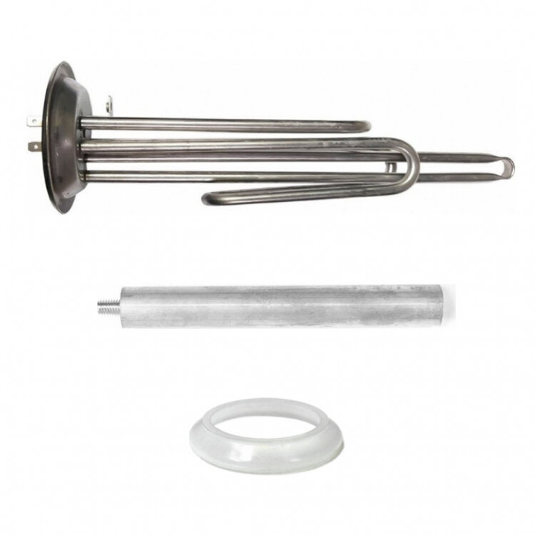 фото Комплект ТЭН RF 2000W(700+1300), итатэн, D92мм, М6, клеммы под разъем, L285мм, 220V+ прокладка + анод, 10941K