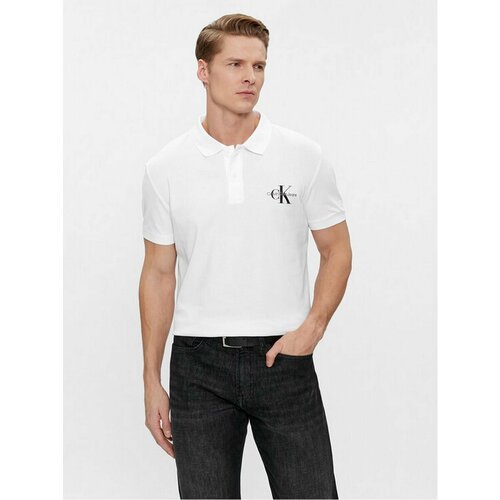 Поло Calvin Klein Jeans, размер XXL [INT], белый