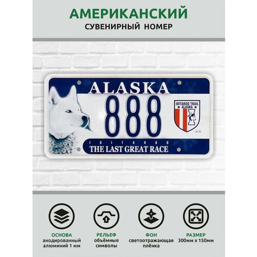 Сувенирный автомобильный номер Америка Япония