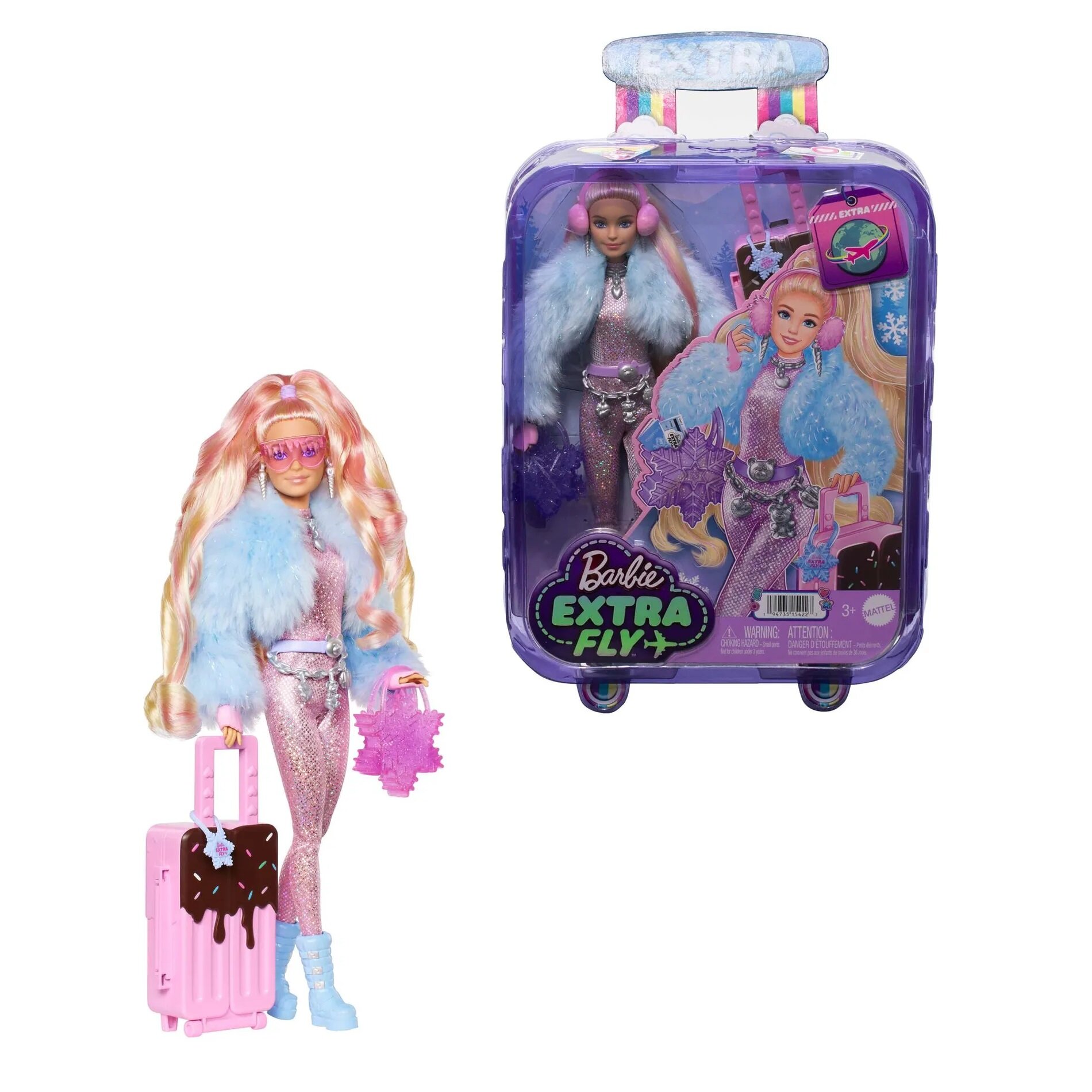 Кукла Barbie HPB16 Экстра Флай Путешествие в зимнем образе