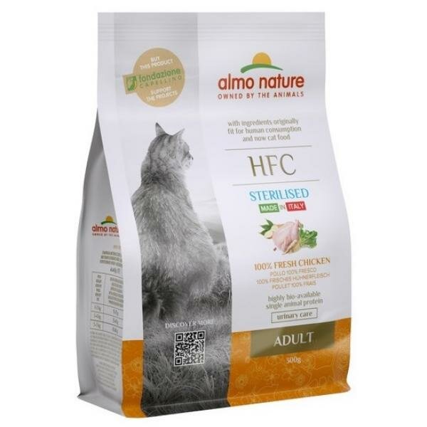 Almo Nature Корм для стерилизованных кошек, со свежей курицей (40% мяса) 0,3кг
