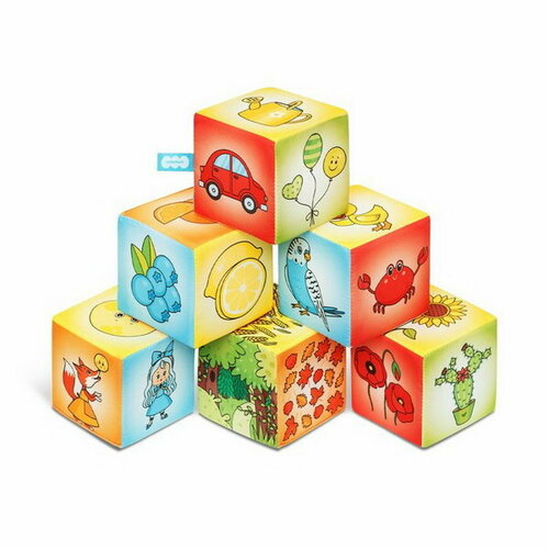 Набор мягких кубиков Азбука цвета обучающая игра набор мягких кубиков малышарики азбука