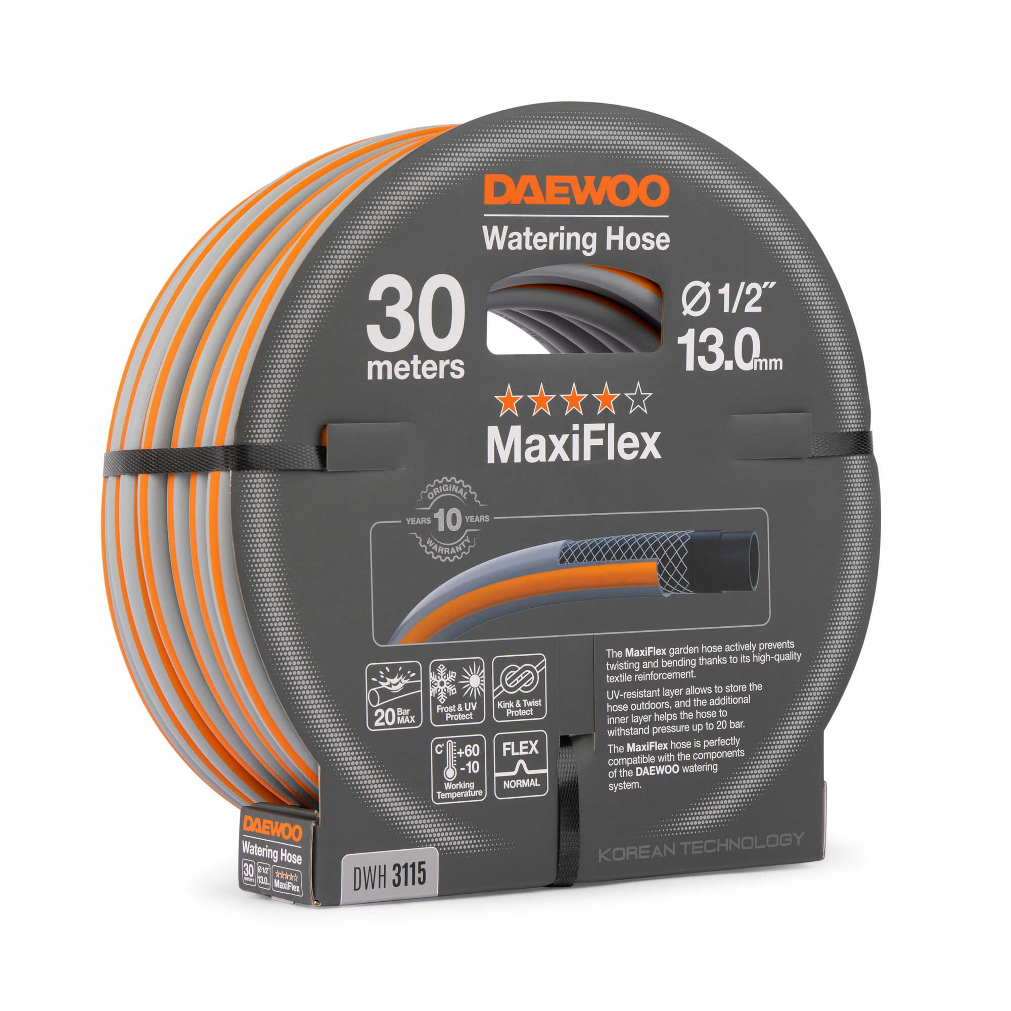 Шланг для полива DAEWOO MaxiFlex DWH 3115 (1/2", 13мм, 30м)
