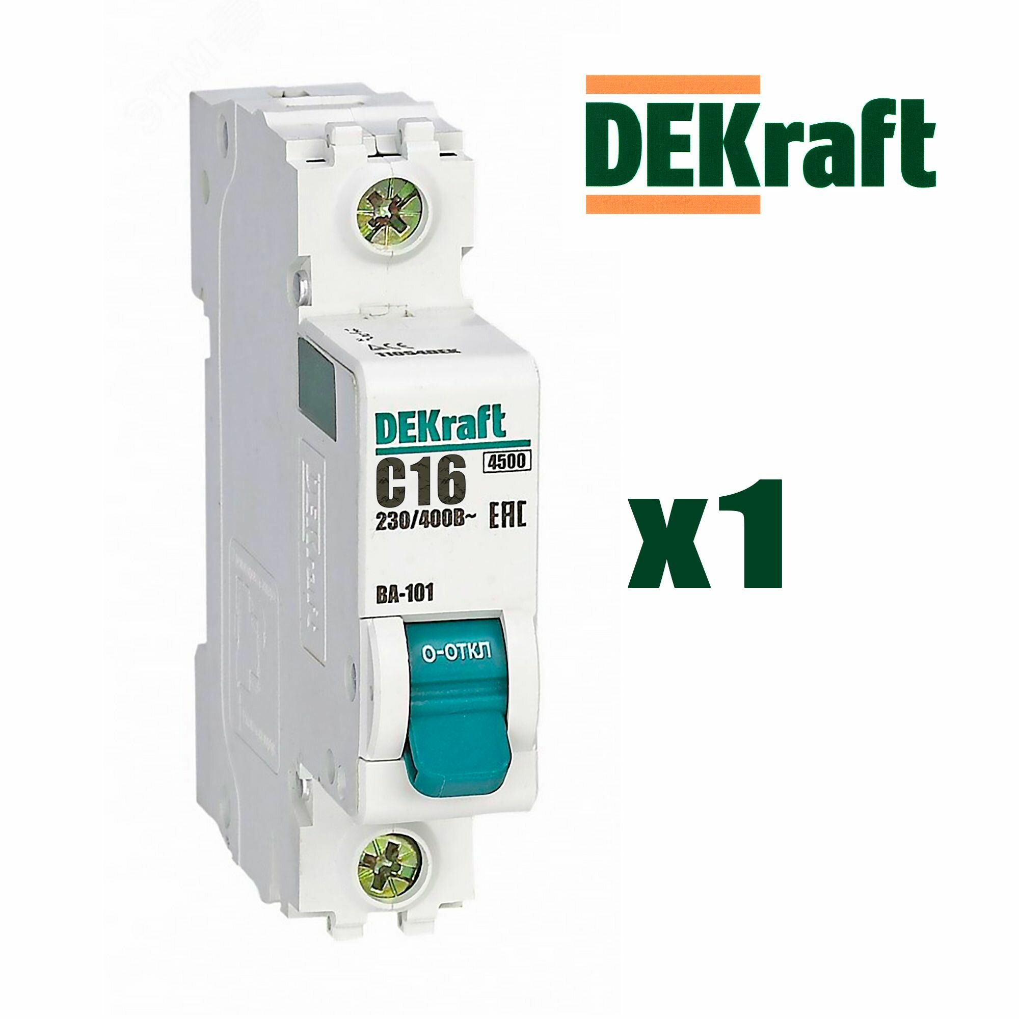 фото Выключатель автоматический однополюсный 16А С ВА-101 4.5кА Декрафт х 1 шт.