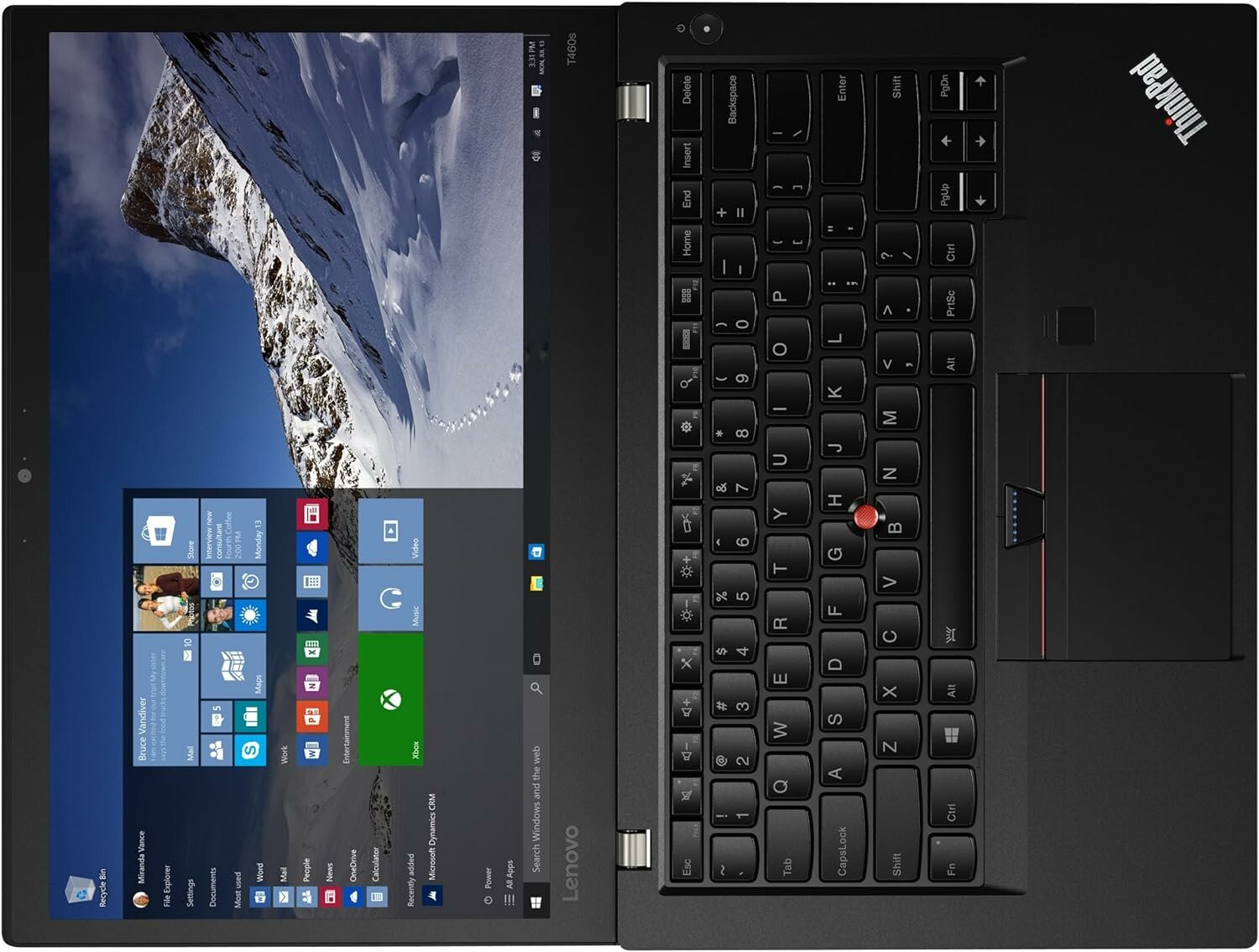 Lenovo T460S Ноутбук 14", Intel Core i5-6200U, RAM 8 ГБ, SSD 256 ГБ, Intel HD Graphics 520, Windows Pro, черный, Русская раскладка