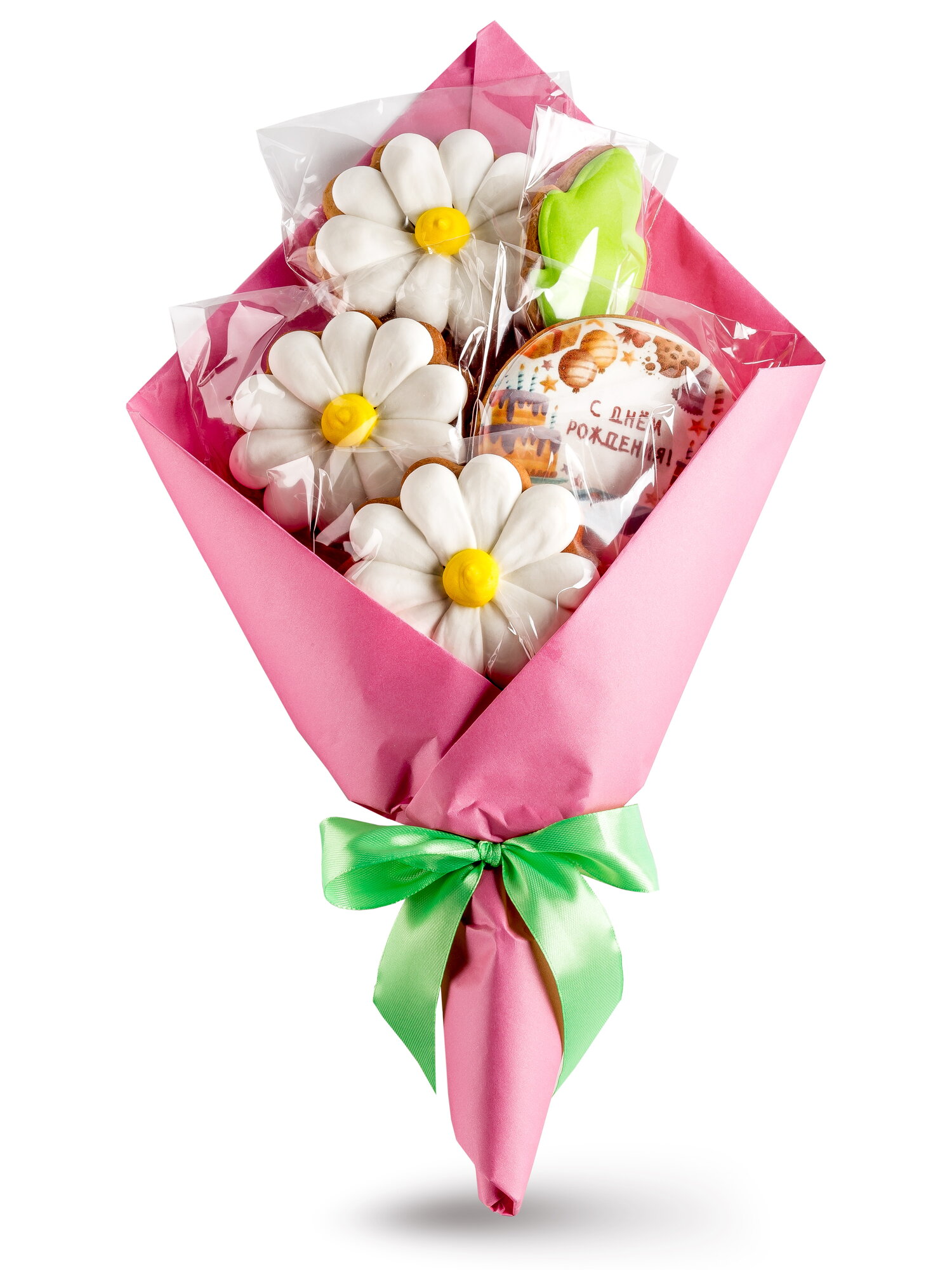 фото Букет из пряников "Ромашковый блюз", 150 гр (цвет 004)