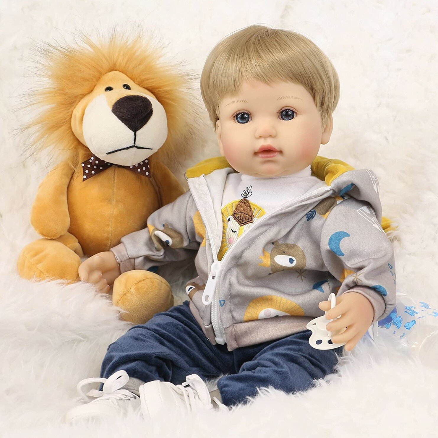 Кукла Реборн мальчик Алекс силиконовая Игрушка Пупс Reborn Подарок для девочки 45 см