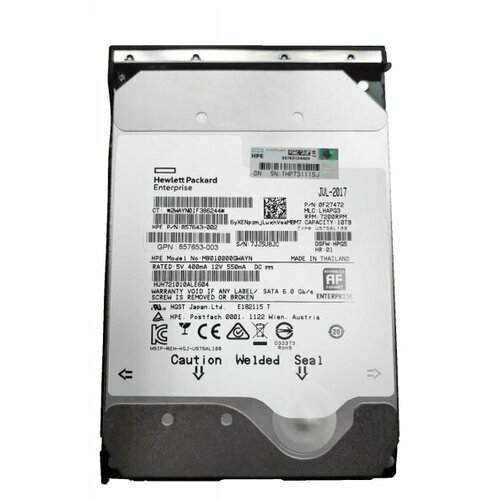 Жесткий Диск HP 873777-B21 10Tb 7200 SATAIII 35 HDD 51635₽