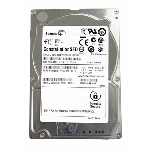 Жесткий диск Seagate 9SU246 500Gb 7200 SAS 25 HDD 11840₽
