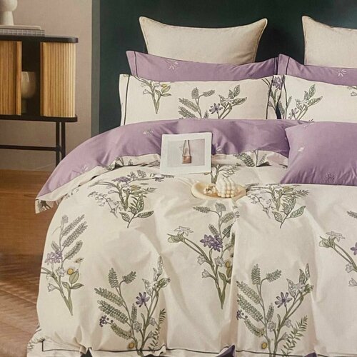 Комплект постельного белья из Сатина ; двухстороннее 