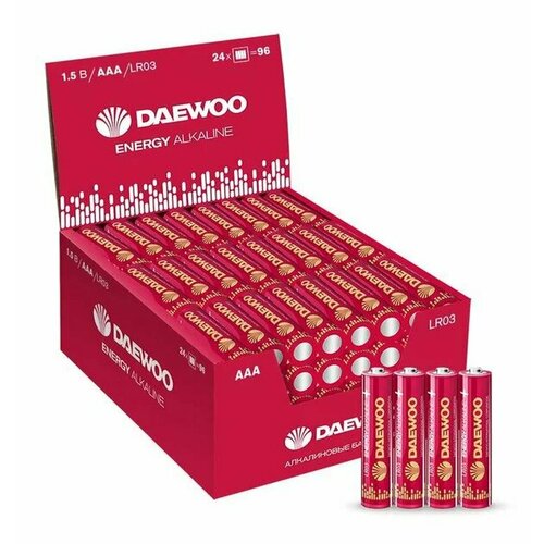 Элемент питания алкалиновый AAA/LR03 1.5В Energy Alkaline 2021 DB-4 (уп.4шт) DAEWOO 5029934 элемент питания алкалиновый aaa lr03 1 5в energy alkaline 2021 db 4 уп 4шт daewoo 5029934