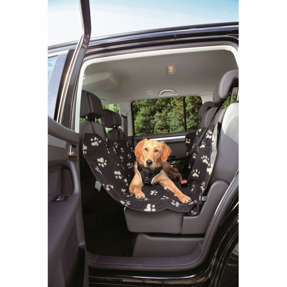 Trixie Подстилка в автомобиль для собак всех размеров, 140х145 см, нейлон, серая-бежевая - фото №10