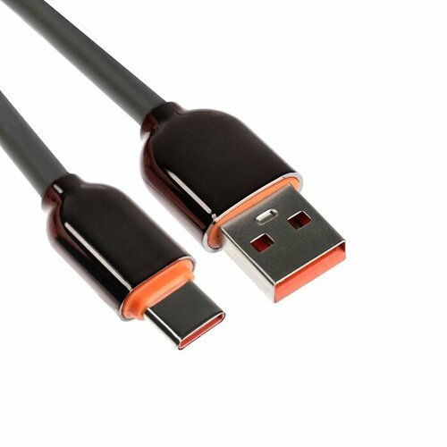 Кабель Type-C - USB 6 A оплётка PVC 1 метр серый 416₽