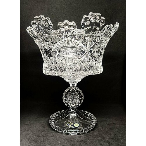 Хрустальный салатник на ножки Богемия