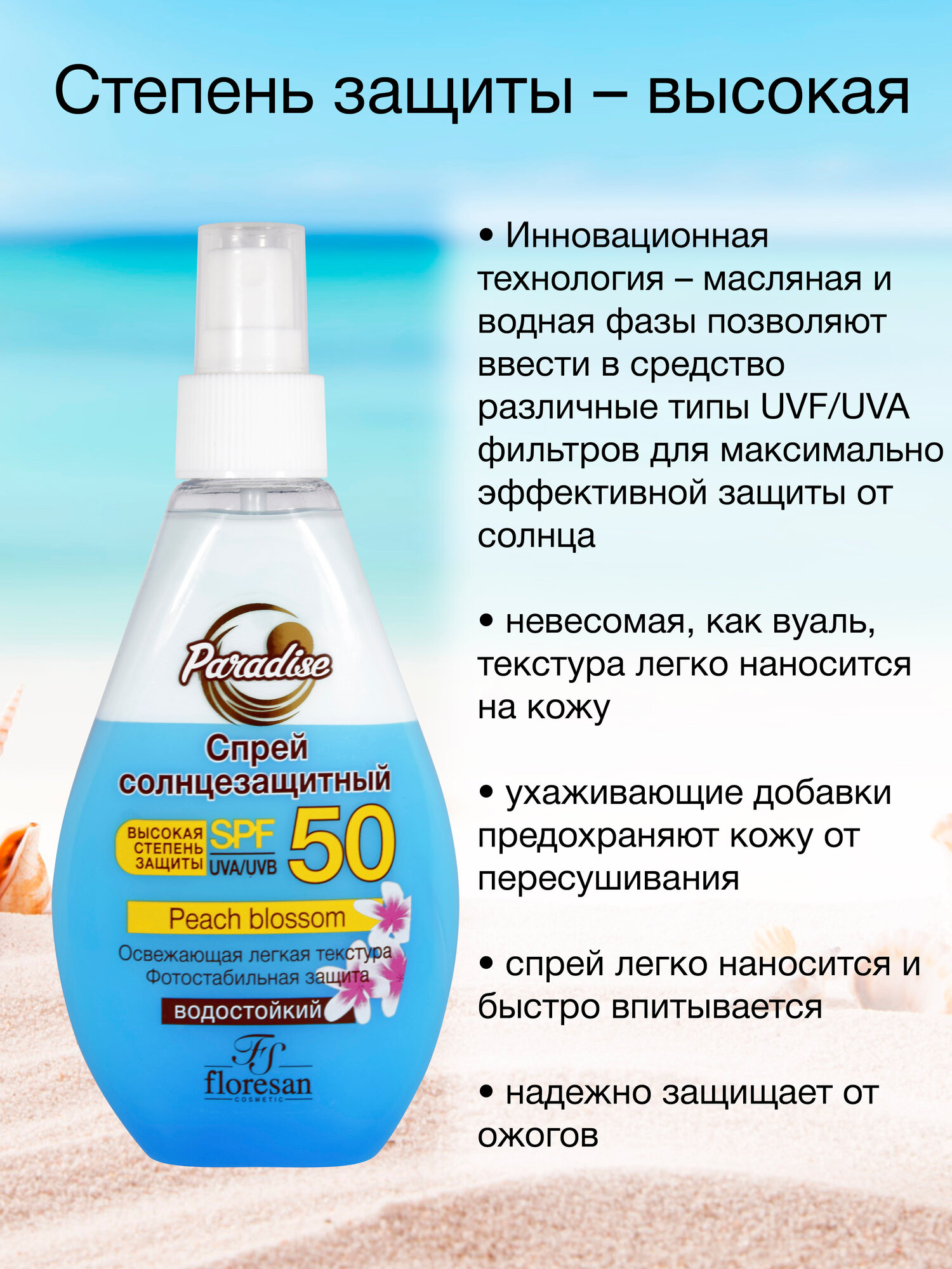 Изображение Floresan Солнцезащитный Спрей SPF 50 + Молочко После Солнца