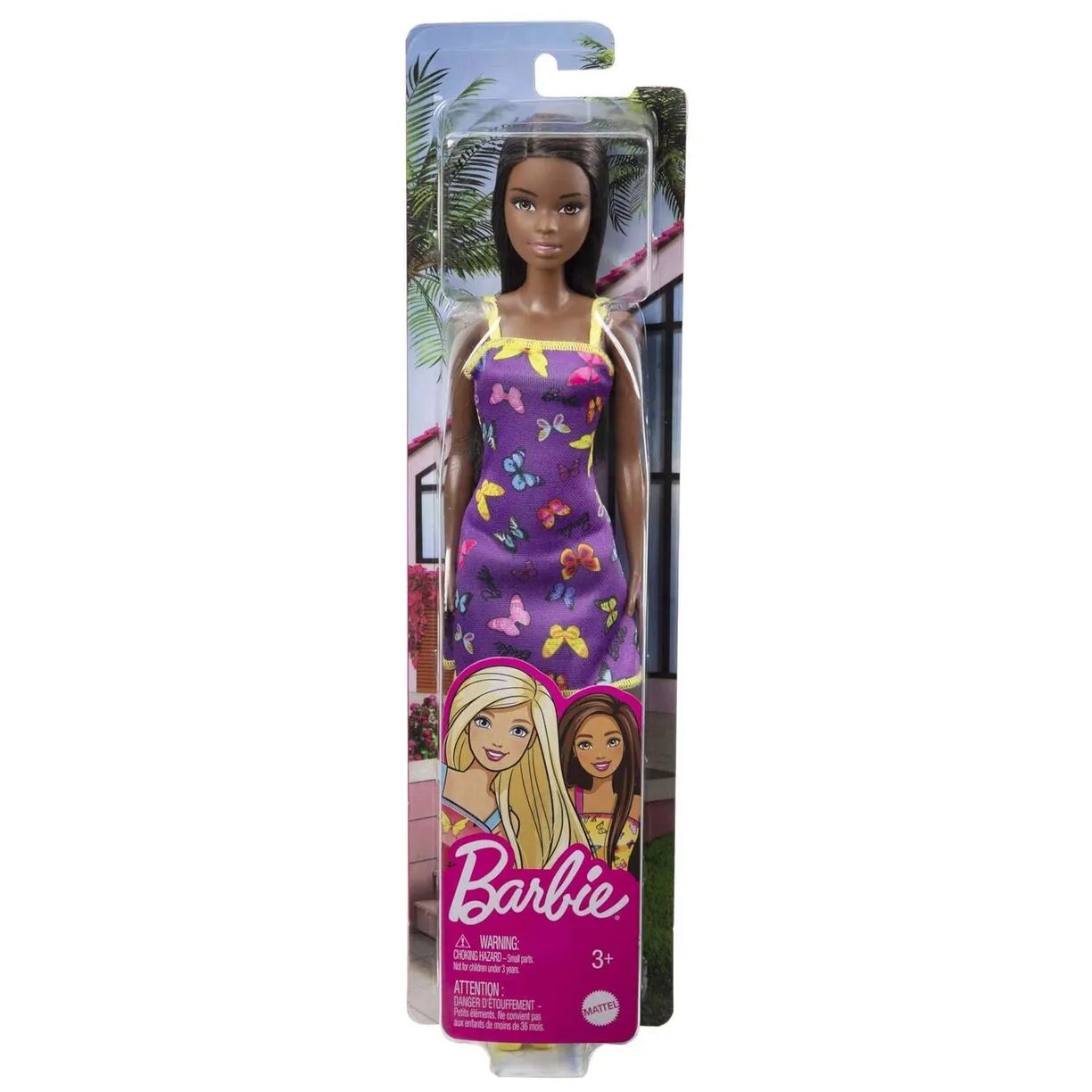 Кукла Barbie Стиль в синем платье с бабочками, 28 см, T7439/HBV07 разноцветный