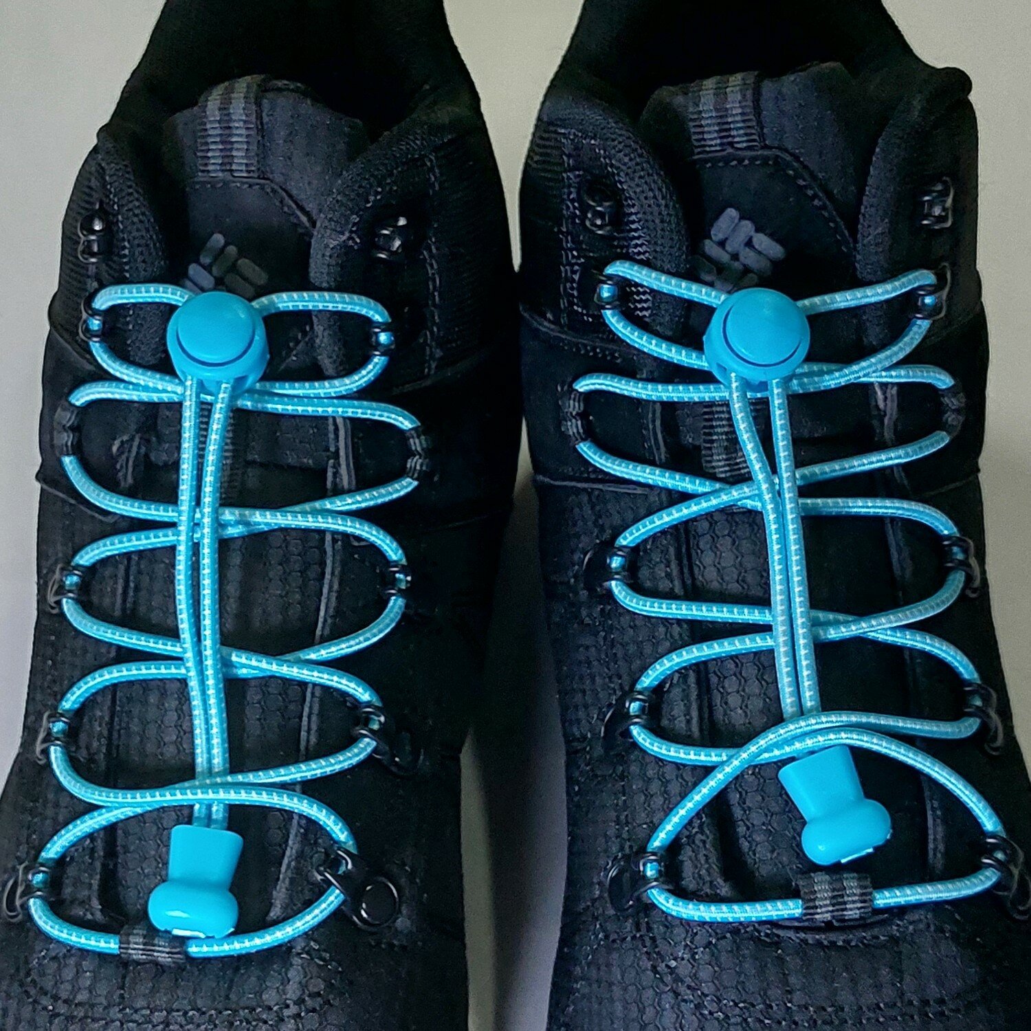 Шнурки для обуви, эластичные шнурки WVK с фиксатором, голубые шнурки