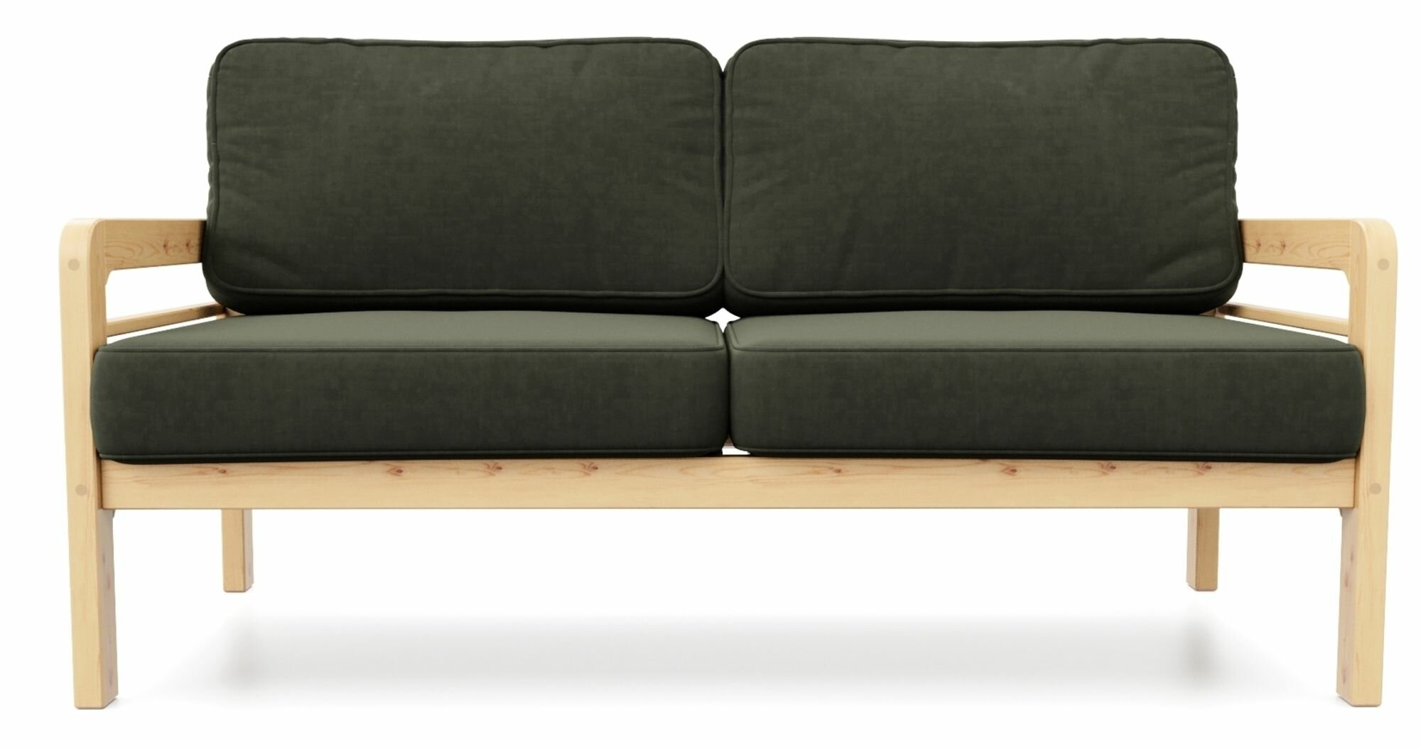 фото Диван прямой бергер-б, бирюзовый-белая эмаль, велюр, массив дерева, офисный, для кафе и бара, для салона красоты, скандинавский лофт