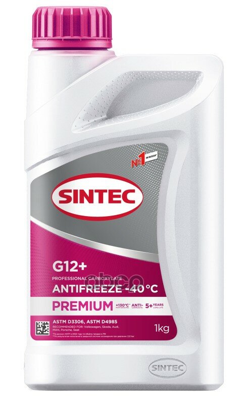Антифриз Sintec Antifreeze Premium G12+ Pink -40 (Старый Арт. 990453) SINTEC арт. 990563