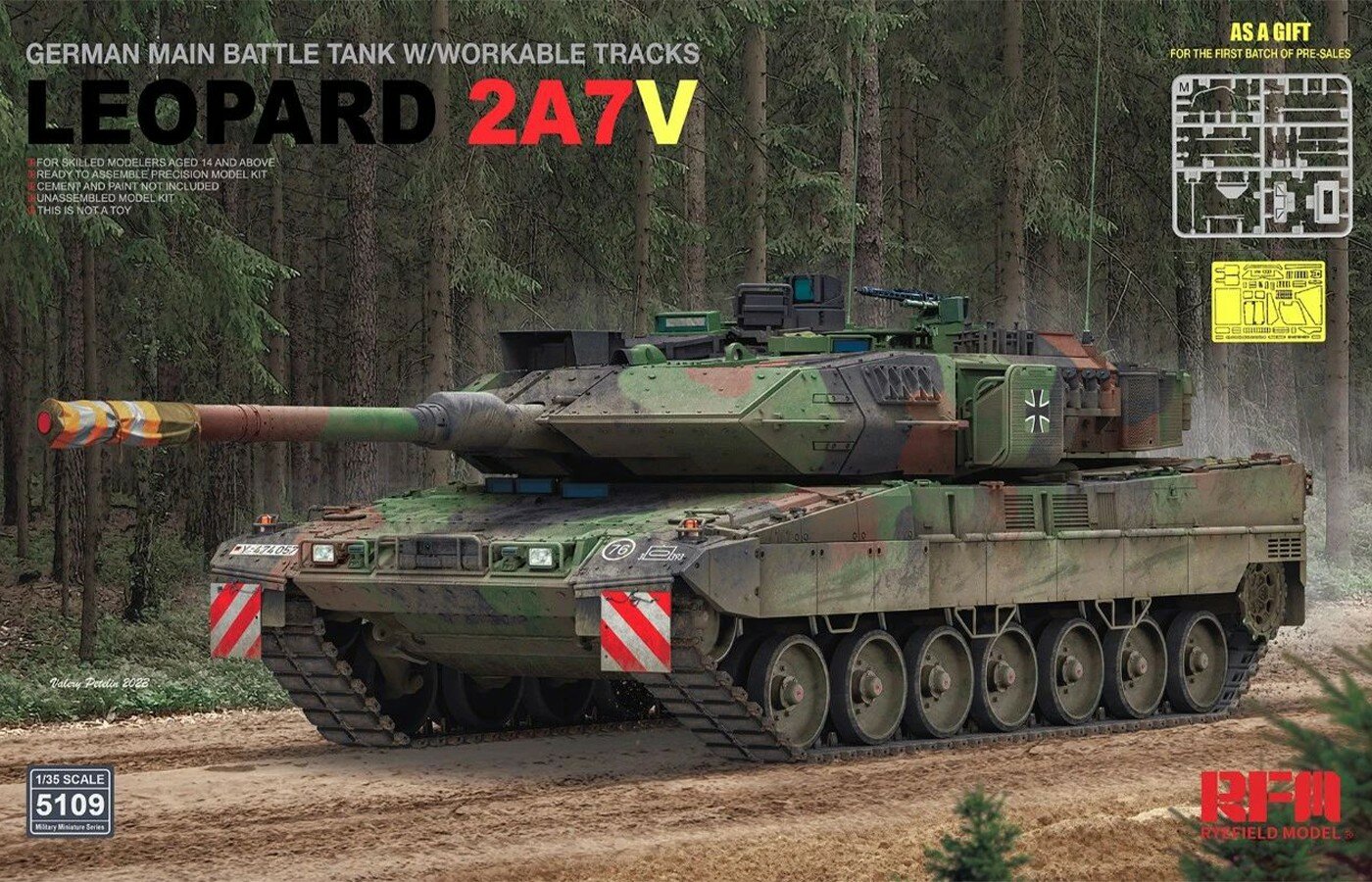 RM-5109 Немецкий танк GERMAN LEOPARD 2 A7 MAIN BATTLE TANK (1/35)