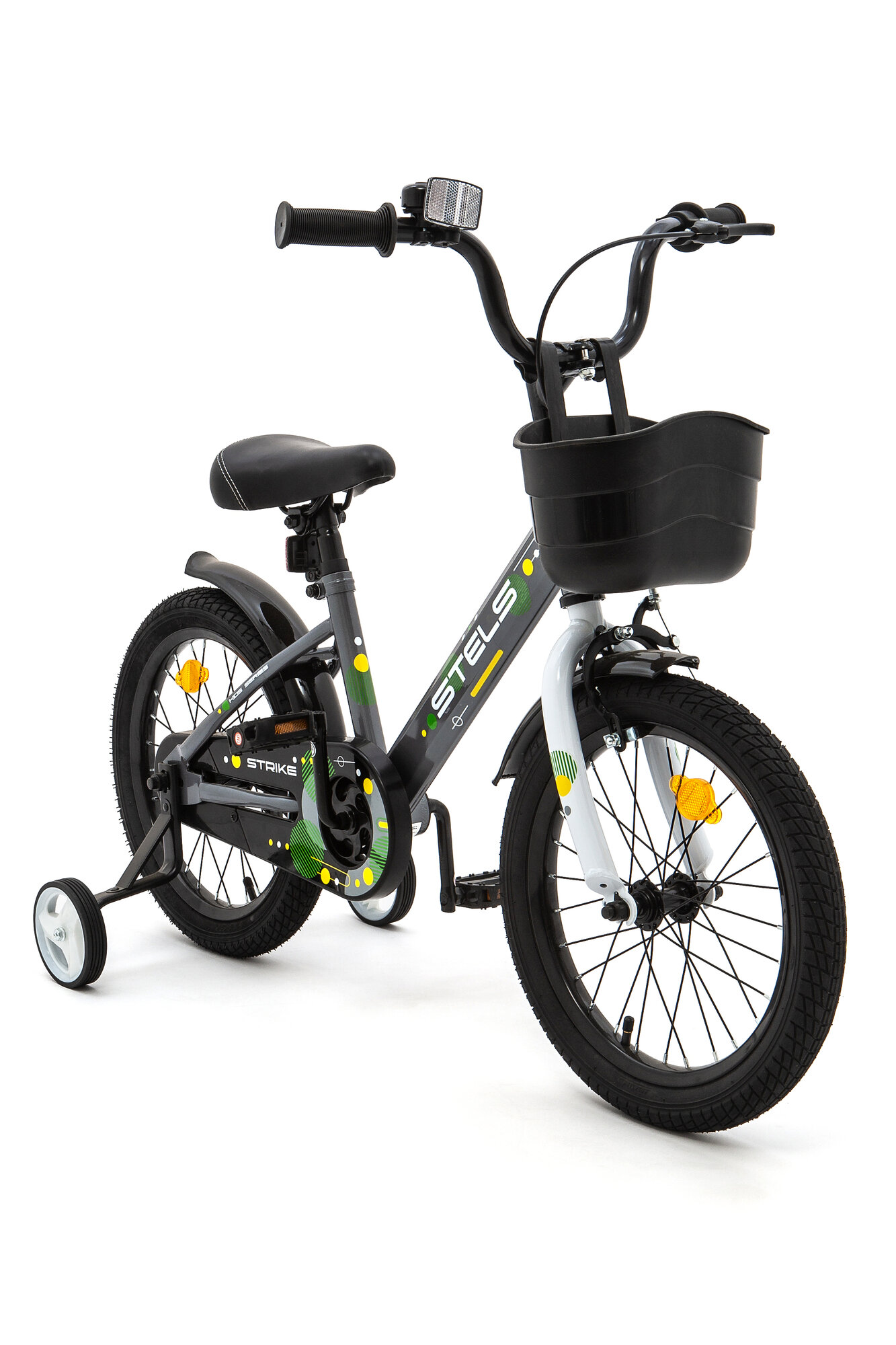Велосипед детский 16" Stels Strike VC Z010 Серый для девочки и мальчика на рост 100-125 см от 4 до 6 лет