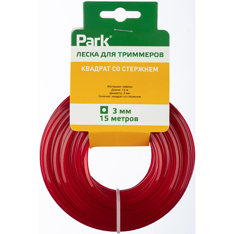 фото Леска для триммеров 3,0 мм*15м (Квадрат со стержнем)