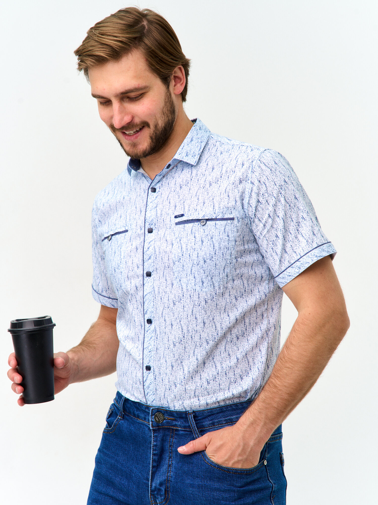 Рубашка DIN GO, размер 3XL, светло-голубой (106) — фото 1