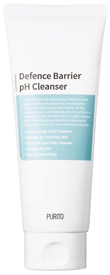 Purito Слабокислотный гель для деликатного очищения кожи Defence Barrier Ph Cleanser, 150 мл