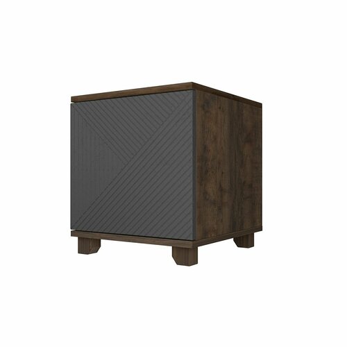 Тумба прикроватная Копенгаген со створкой - Дуб Самдал Серый графит 3804₽