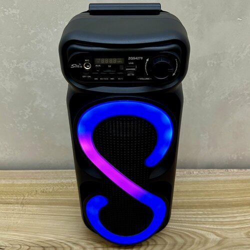Портативная колонка Bluetooth ZQS4270 мультимедийная пульт ду LED подсветка USB Micro TF card TYPE-C FM-радио 220000₽
