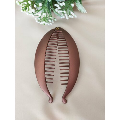 Заколка банан для хвоста, красивая заколочка аксессуар для длинных волос женская и детская