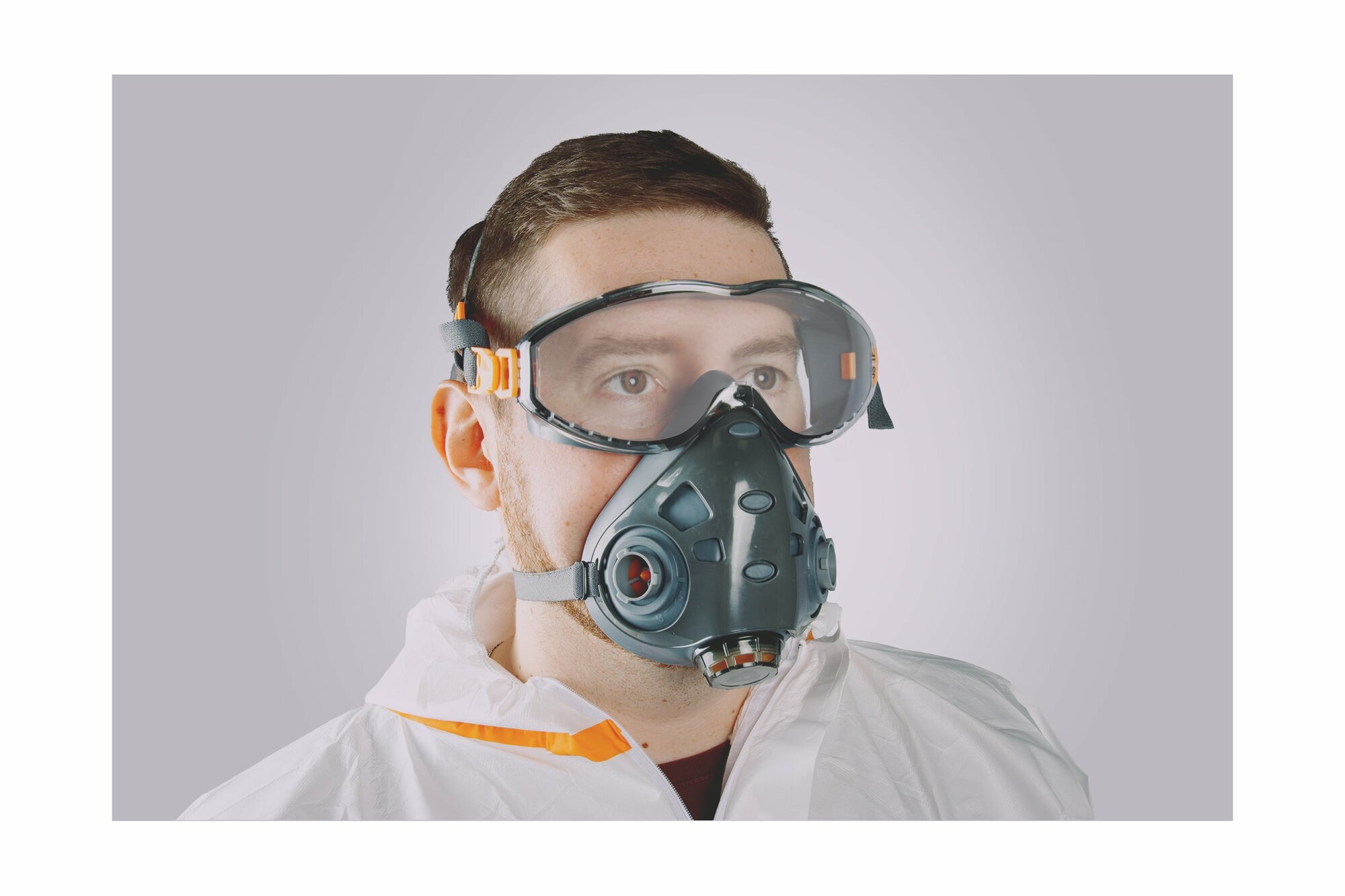 фото Полумаска с очками Jeta Safety Air optics 9500-L