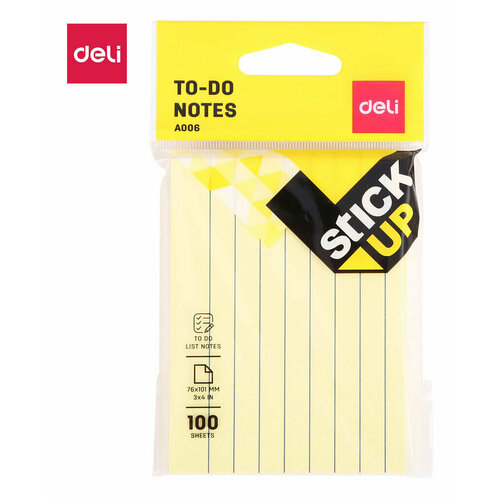 Бумага с липким краем 76101мм 100л жёлт линейка 299₽