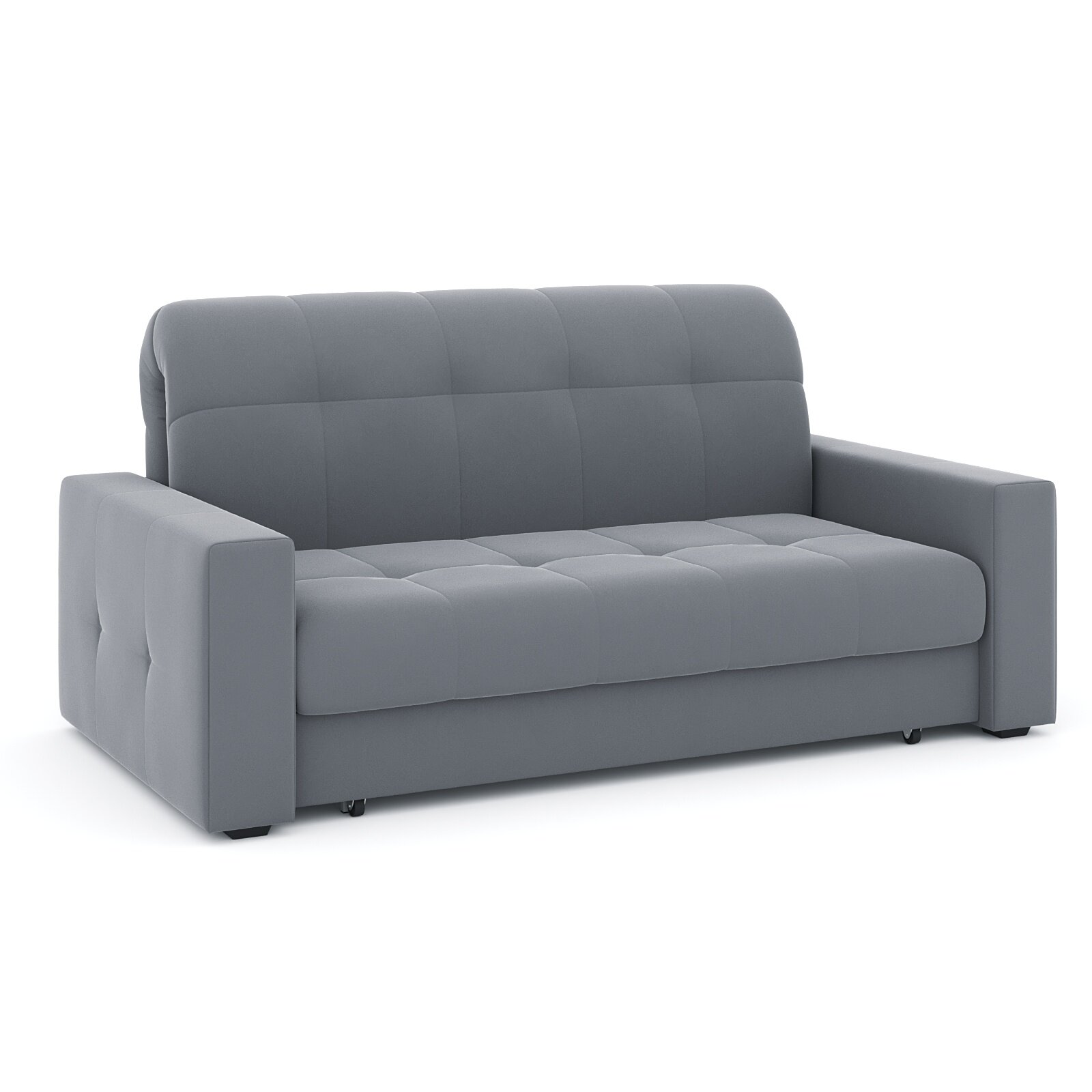 Диван-кровать Максима в сером велюре К82, механизм аккордеон, 160*200