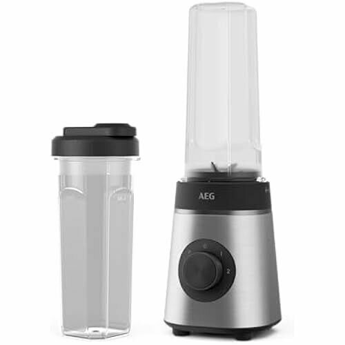 Блендер AEG MiniMixer SB4-1-4ST Мотор 350 Вт 23 000 обмин 2 посудомоечные машины и небьющиеся бутылки с водой емкостью 600 мл Нож с 4 лезвиями Поворотное управление Не содержит BPA Импульсная кнопка Матовая нержавеющая сталь 1331900₽