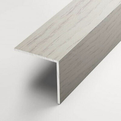 Изображение товара Уголок алюминиевый 40х40 мм, длина 2,7 м, профиль угловой внешний Лука УП 15-27, декор дуб арктик 105