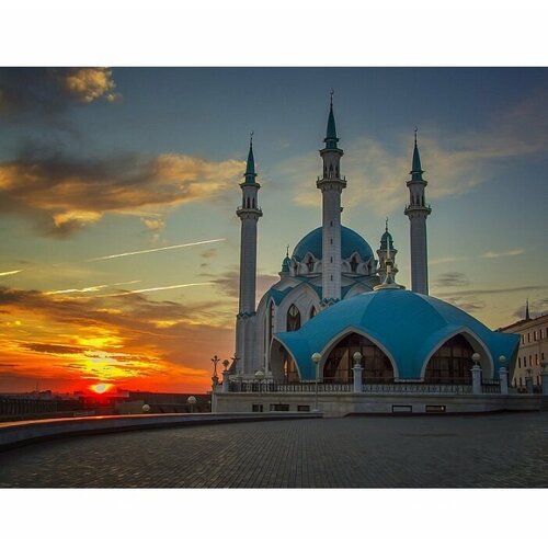 Алмазная мозаика на подрамнике Мечеть Кул- Шариф, 40х50 см, сложность 5, цветов 24/ Komas