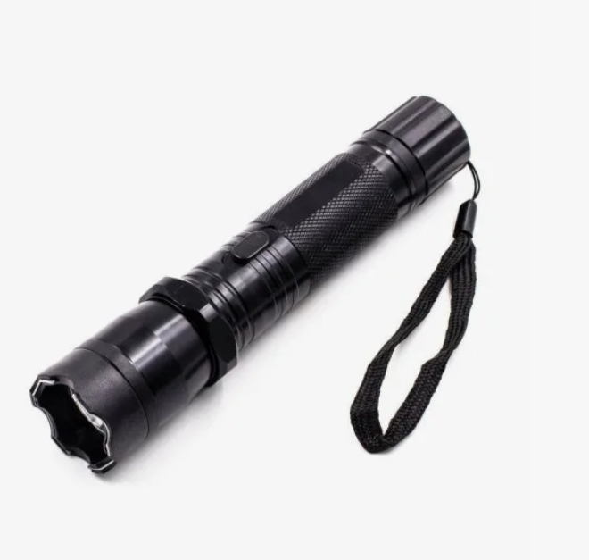 фото Карманный фонарь/ Фонарь защитный от собак/ Черный матовый