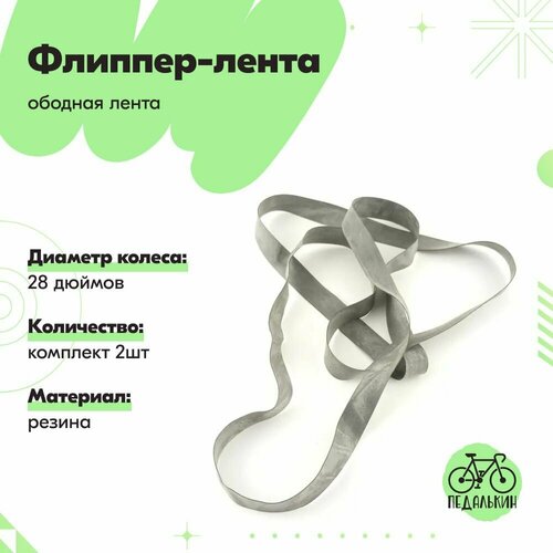 Флиппер-лента (ободная лента) для 28 дюймового колеса, комплект 2шт