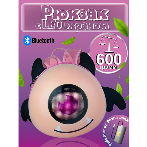 Рюкзак детский школьный с LED-экраном для детей и подростков, глаз (диодный дисплей)