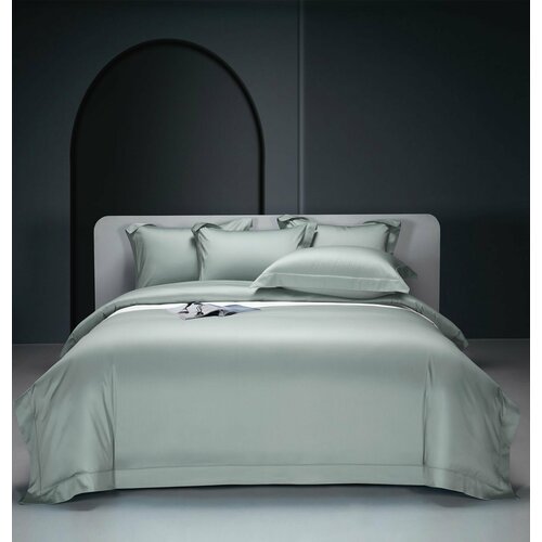 Постельное бельё Winni, 2.0 спальное, Бархатный сатин, серебряный