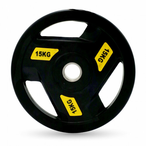 Диск UNIX Fit PRO обрезиненный c хватом 15 кг, блин для штанги и гантели спортивный