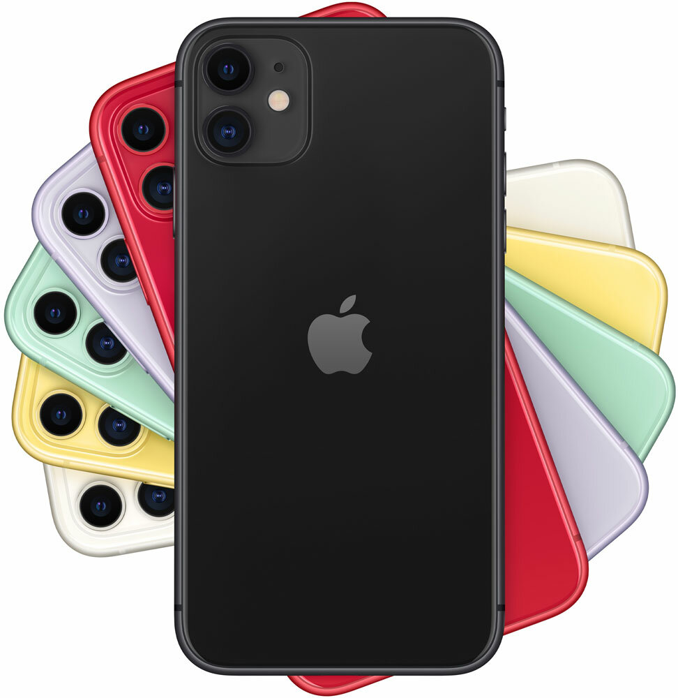 Смартфон Apple iPhone 11, 64GB, IPS, A13, iOS, 4GB RAM, черный
