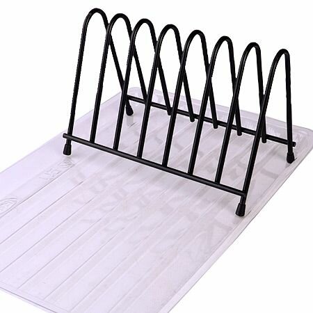 Подставка для тарелок и досок с поддоном сталь пластик АЛТ408Ч KSMB АЛТ408Ч